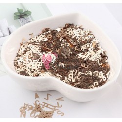 Paiete pentru decor unghii TS33 - Litere Bronze Metalizat de 4-6mm